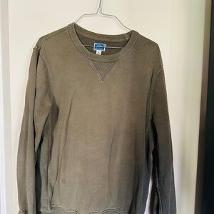 J. Crew Olive Green Crewneck Sweater